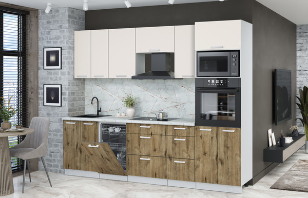 Кухонный гарнитур Интерлиния Мила Лайт 2.65-ПМ3