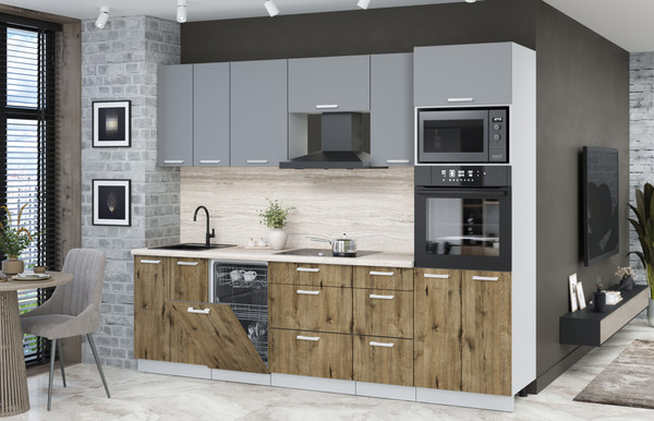 Кухонный гарнитур Интерлиния Мила Лайт 2.65-ПМ3