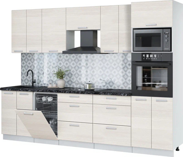 Кухонный гарнитур Интерлиния Мила Лайт 2.85-ПМ3 - фото