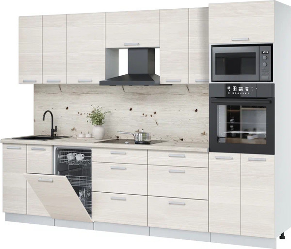 Кухонный гарнитур Интерлиния Мила Лайт 2.85-ПМ3 - фото