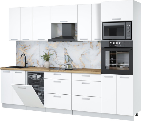 Кухонный гарнитур Интерлиния Мила Лайт 2.85-ПМ3 - фото