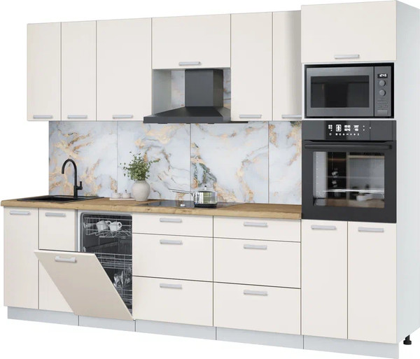 Кухонный гарнитур Интерлиния Мила Лайт 2.85-ПМ3 - фото