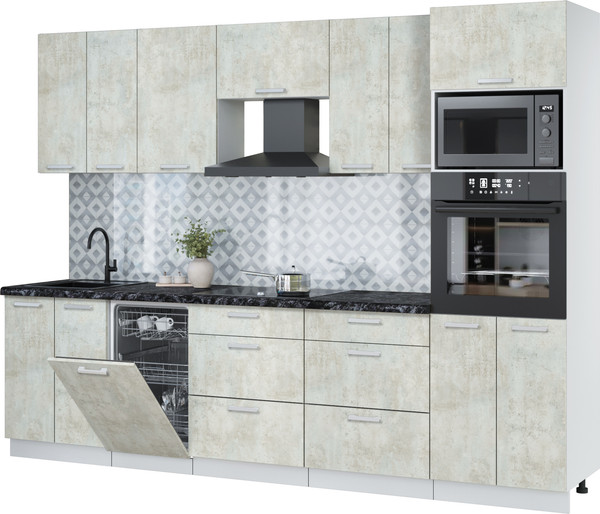 Кухонный гарнитур Интерлиния Мила Лайт 2.85-ПМ3 - фото