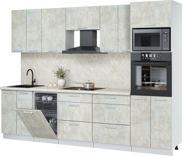 Кухонный гарнитур Интерлиния Мила Лайт 2.85-ПМ3 - фото