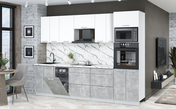 Кухонный гарнитур Интерлиния Мила Лайт 2.85-ПМ3