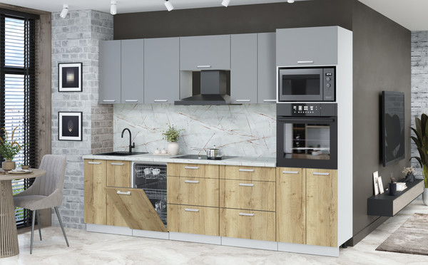 Кухонный гарнитур Интерлиния Мила Лайт 2.85-ПМ3