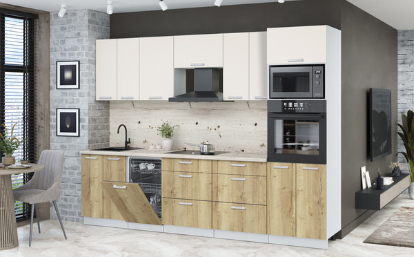 Кухонный гарнитур Интерлиния Мила Лайт 2.85-ПМ3