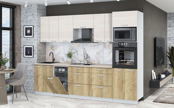 Кухонный гарнитур Интерлиния Мила Лайт 2.85-ПМ3