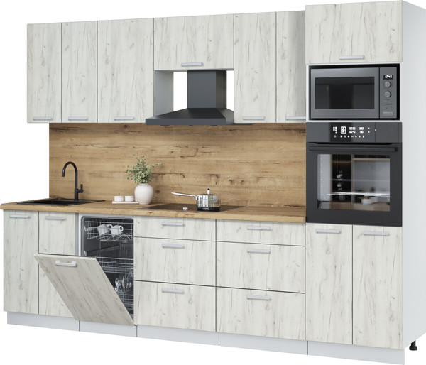 Кухонный гарнитур Интерлиния Мила Лайт 2.85-ПМ3 - фото