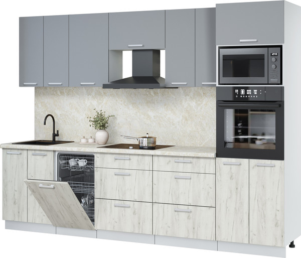 Кухонный гарнитур Интерлиния Мила Лайт 2.85-ПМ3 - фото