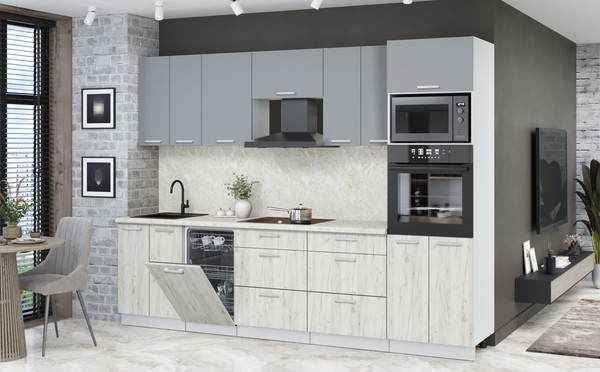 Кухонный гарнитур Интерлиния Мила Лайт 2.85-ПМ3