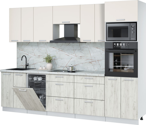 Кухонный гарнитур Интерлиния Мила Лайт 2.85-ПМ3  - фото