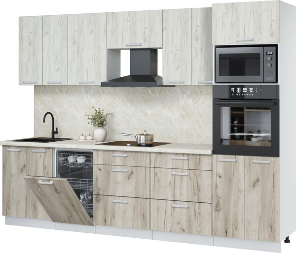 Кухонный гарнитур Интерлиния Мила Лайт 2.85-ПМ3 - фото