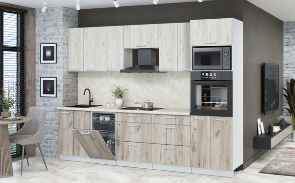 Кухонный гарнитур Интерлиния Мила Лайт 2.85-ПМ3