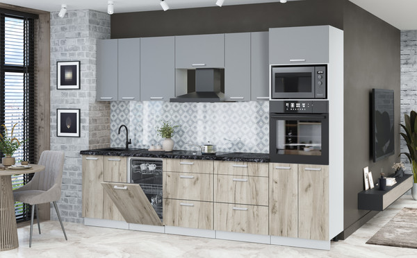 Кухонный гарнитур Интерлиния Мила Лайт 2.85-ПМ3