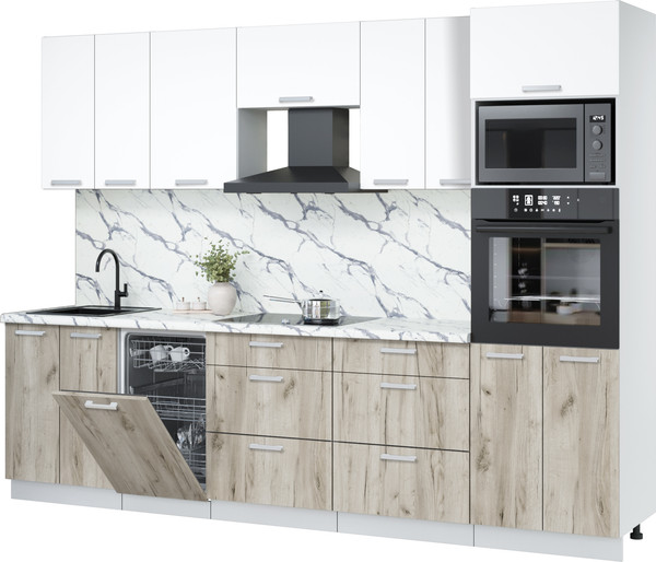 Кухонный гарнитур Интерлиния Мила Лайт 2.85-ПМ3 - фото