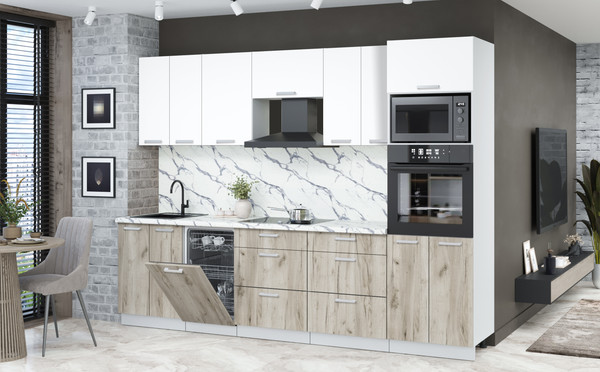 Кухонный гарнитур Интерлиния Мила Лайт 2.85-ПМ3