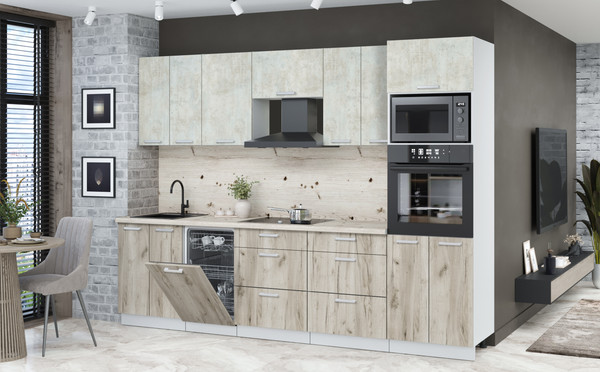 Кухонный гарнитур Интерлиния Мила Лайт 2.85-ПМ3