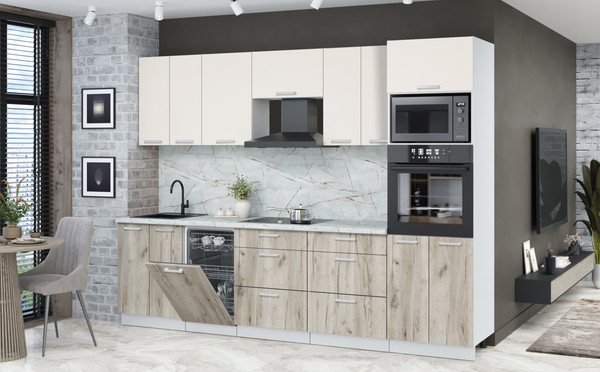 Кухонный гарнитур Интерлиния Мила Лайт 2.85-ПМ3