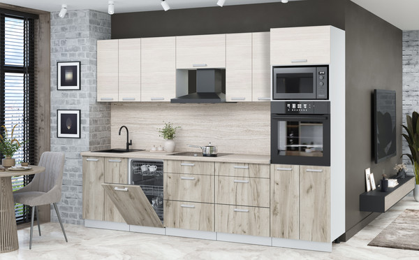 Кухонный гарнитур Интерлиния Мила Лайт 2.85-ПМ3