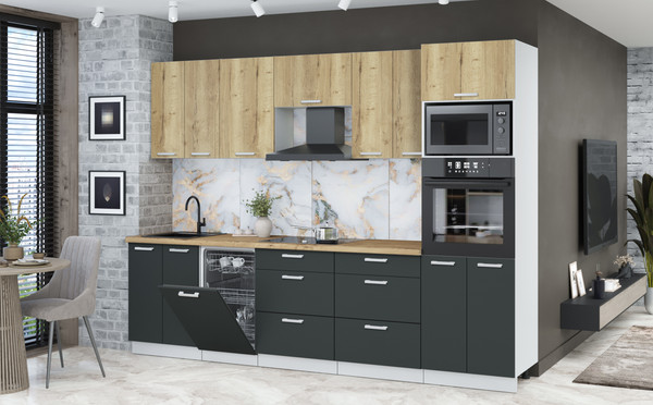 Кухонный гарнитур Интерлиния Мила Лайт 2.85-ПМ3