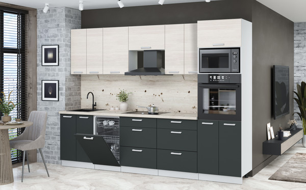 Кухонный гарнитур Интерлиния Мила Лайт 2.85-ПМ3