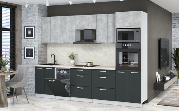 Кухонный гарнитур Интерлиния Мила Лайт 2.85-ПМ3