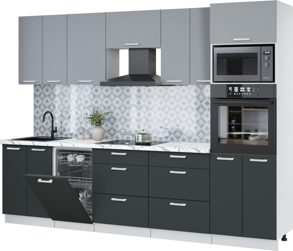 Кухонный гарнитур Интерлиния Мила Лайт 2.85-ПМ3 - фото