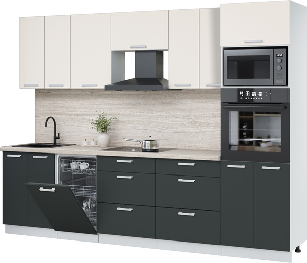 Кухонный гарнитур Интерлиния Мила Лайт 2.85-ПМ3 - фото