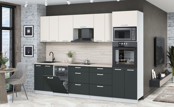 Кухонный гарнитур Интерлиния Мила Лайт 2.85-ПМ3