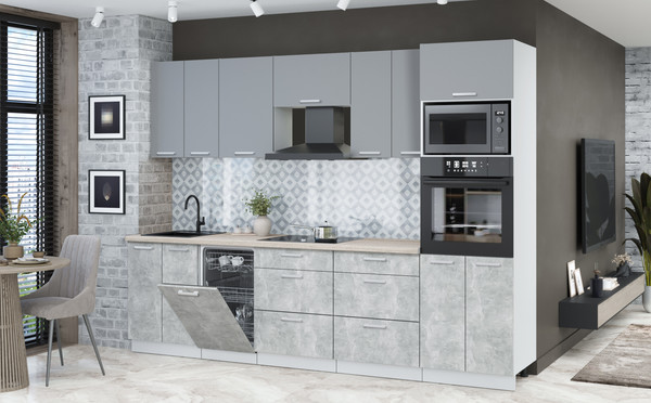 Кухонный гарнитур Интерлиния Мила Лайт 2.85-ПМ3