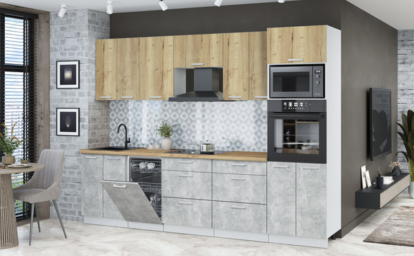 Кухонный гарнитур Интерлиния Мила Лайт 2.85-ПМ3