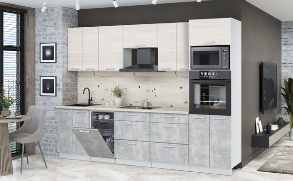 Кухонный гарнитур Интерлиния Мила Лайт 2.85-ПМ3