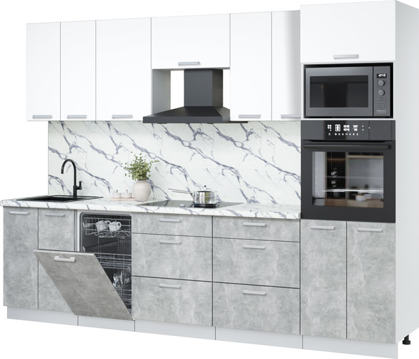 Кухонный гарнитур Интерлиния Мила Лайт 2.85-ПМ3 - фото