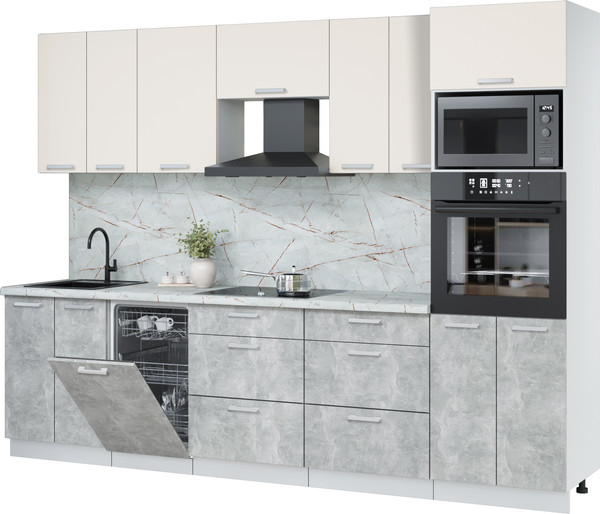 Кухонный гарнитур Интерлиния Мила Лайт 2.85-ПМ3 - фото