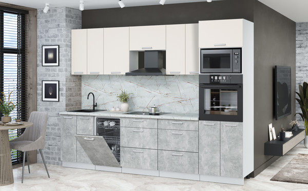 Кухонный гарнитур Интерлиния Мила Лайт 2.85-ПМ3