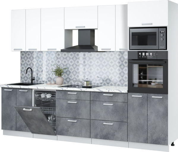 Кухонный гарнитур Интерлиния Мила Лайт 2.85-ПМ3 - фото