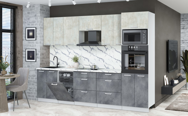 Кухонный гарнитур Интерлиния Мила Лайт 2.85-ПМ3