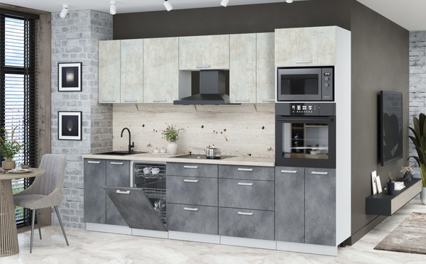 Кухонный гарнитур Интерлиния Мила Лайт 2.85-ПМ3