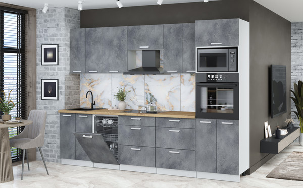 Кухонный гарнитур Интерлиния Мила Лайт 2.85-ПМ3