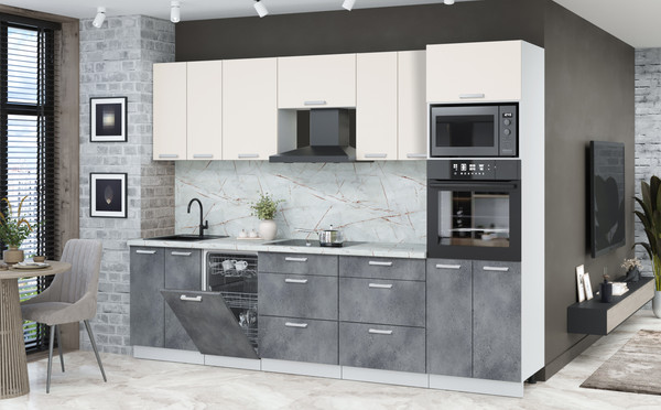 Кухонный гарнитур Интерлиния Мила Лайт 2.85-ПМ3