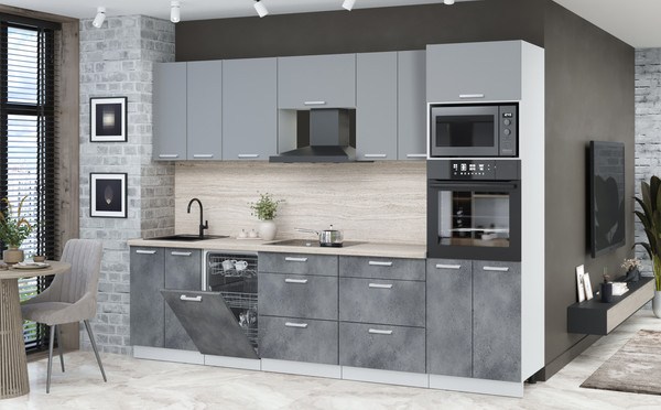 Кухонный гарнитур Интерлиния Мила Лайт 2.85-ПМ3