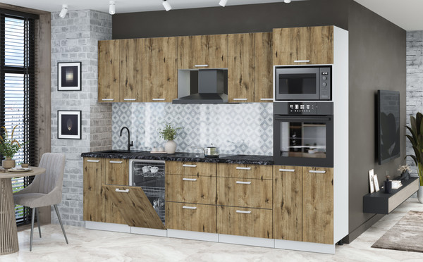 Кухонный гарнитур Интерлиния Мила Лайт 2.85-ПМ3