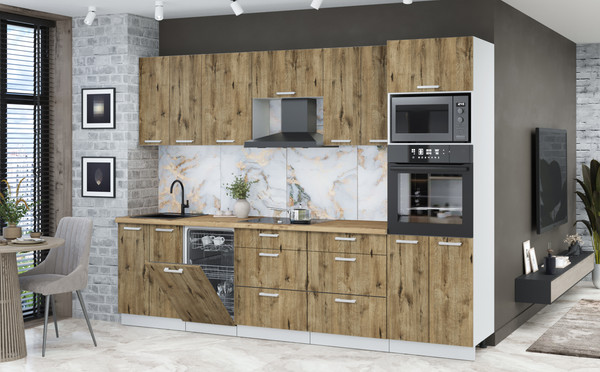 Кухонный гарнитур Интерлиния Мила Лайт 2.85-ПМ3