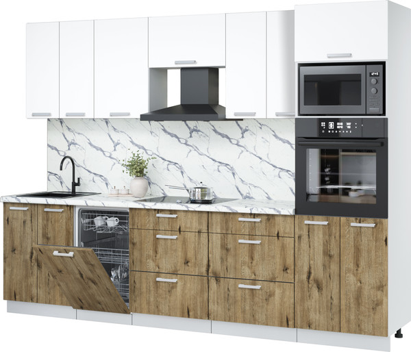 Кухонный гарнитур Интерлиния Мила Лайт 2.85-ПМ3 - фото