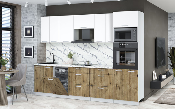 Кухонный гарнитур Интерлиния Мила Лайт 2.85-ПМ3