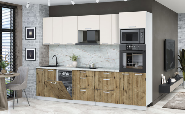 Кухонный гарнитур Интерлиния Мила Лайт 2.85-ПМ3