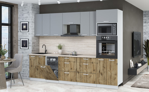 Кухонный гарнитур Интерлиния Мила Лайт 2.85-ПМ3 