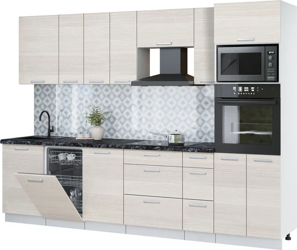 Кухонный гарнитур Интерлиния Мила Лайт 2.9-ПМ3 - фото