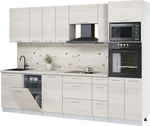 Кухонный гарнитур Интерлиния Мила Лайт 2.9-ПМ3 - фото